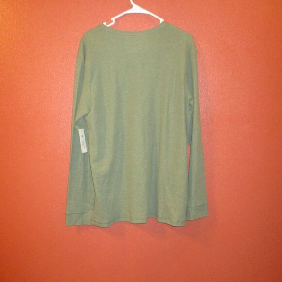 Original Penguin NEW Men Large Green Warm Outdoor Vacation Long Sleeve Shirt - Picture 5 of 11
